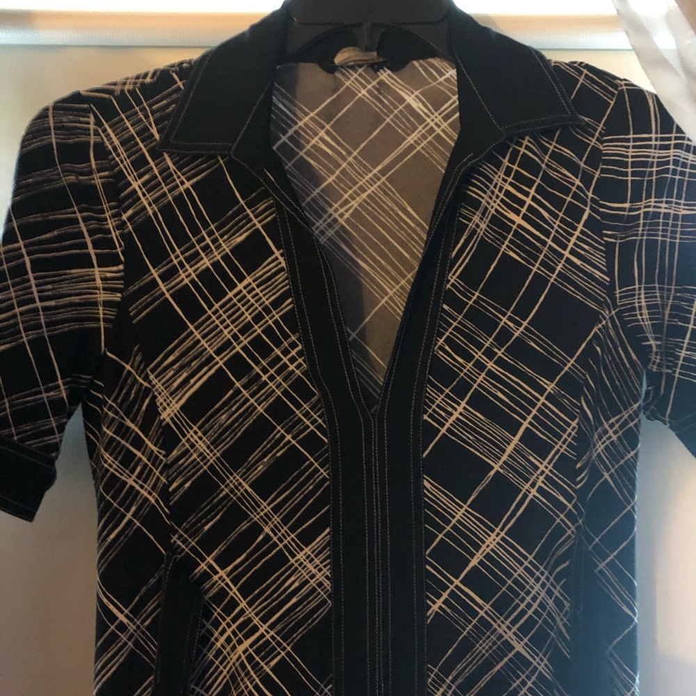 Dress black and white tie at back